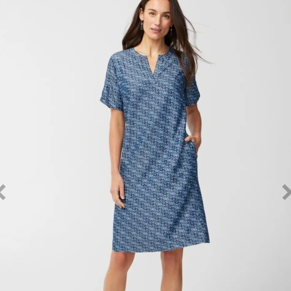 Chico's endless seahorses knee length beach vacation Bohemian dress - Picture 5 of 12